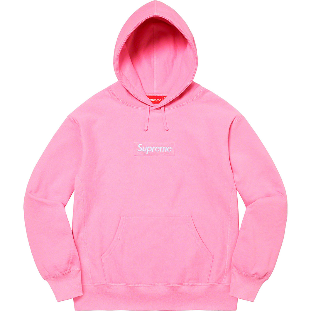 Supreme Box Logo Hooded FW21Sweatshirt Pink