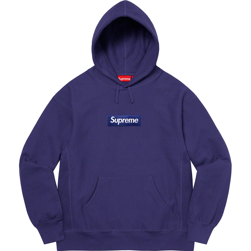 Supreme Box Logo Hooded FW21Sweatshirt Washed Navy