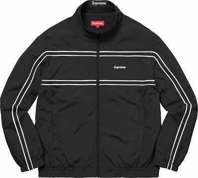 Supreme piping track jacket Black